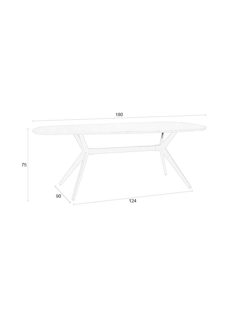 Chase Tafel Organisch Rechthoek